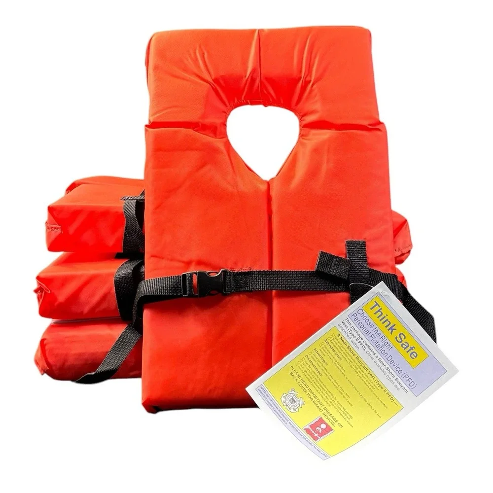 Think Safe Near Shore Bouyant Vest With Manual Type II PFD Life Vest